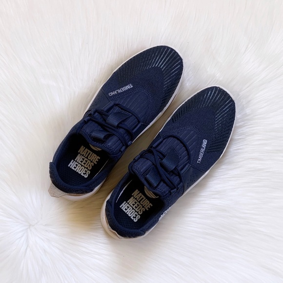 Timberland Men’s Earth Rally Navy Flexknit Sneaker - Picture 3 of 7